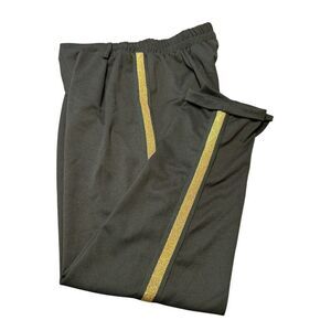 Like An Angel Dressy Jogger Gold Stripe Pants Size Medium Black